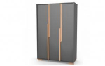 Шафа для одягу 1200 темно-сіра, фото