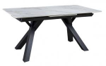 Стол Гермес белый (черные ноги), фото