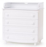 Комод-пеленатор МДФ фільончастий білий, фото