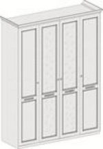 Шкаф 4-дверный Венеция ВН140З-1 с зеркалом, фото