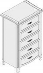 Комод на 5 шухляд Поема ПМ 340, фото