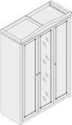 Шафа 3-дверна з дзеркалом ПМ 130З, фото