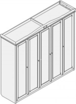 Шафа 5-хдверна без дзеркал ПМ 150, фото