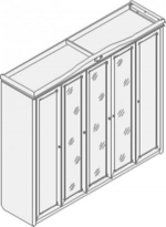 Шафа 5-хдверна з дзеркалами ПМ 1503, фото