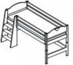 Ліжко двоярусне з драбиною (спальне місце 200 * 90), фото