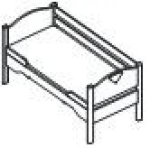 Ліжко дитяче з огорожею (спальне місце 140 * 70), фото