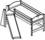 Ліжко двоярусне з гіркою (матрац 200 * 90), фото