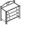 Комод з висувними ящиками (емаль), фото