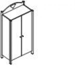 Шафа гардеробна дитячий (полку + перекладина), фото