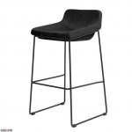 Стілець напівбарний Комфі, тканина (чорний), фото