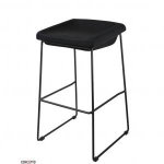 Стілець полубарний Коін (Coin) з тканини (чорний), фото