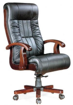 Кресло Мурано палисандр Y-64 (темно-вишневый), орех светлый Y-01/черный 113 (кожа), фото