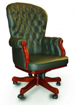 Кресло Честерфилд зеленый/черный, фото