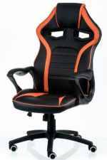 Кресло Гейм (Game) E5395 черное-оранжевое, фото