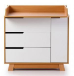 Комод Manhattan (900) под съемный пеленатор бело-буковый, фото