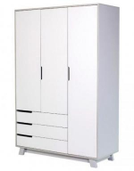 Шкаф Manhattan 1200 бело-серый с ящиками, фото
