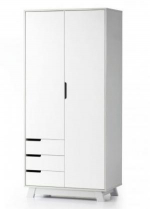 Шкаф Manhattan 850 бело-серый с ящиками, фото