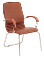 Кресло NOVA wood CFA LB chrome экокожа Эко, фото