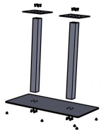 Підстава столу Тренд 1 подвійний Білий оксамит, фото