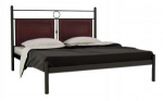 Ліжко Ніколь 1.2 бордо / металік / палітра Белла-Лєтто, фото