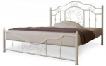 Ліжко Кармен 1.8 бежевий / білий оксамит / білий / чорна мідь / коричневий / чорне золото, фото