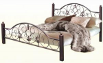 Ліжко Жозефіна 1.4 бежевий / білий оксамит / білий / чорна мідь / коричневий / чорне золото, фото