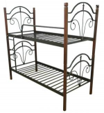 Ліжко Діана двох'ярусна 0.9 Чорний оксамит / чорний, фото