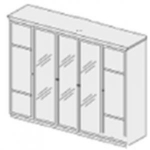 Шафа 5-дверна з 3 дзеркалами ФР150З, фото