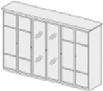 Шафа 6-дверна з 2 дзеркалами ФР160З, фото
