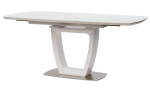 Стіл RAVENNA MATT WHITE (Равенна Мат Вайт) розкладний 140-180 матове біле скло + МДФ, фото