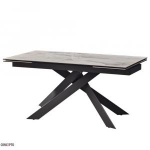 Стіл Граціо Лайт Грей (GRACIO LIGHT GREY), світло-сіра кераміка, сірі ноги, фото