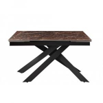 Стіл Граціо (GRACIO) IMPERIAL BROWN, коричнева кераміка, чорні ноги, фото