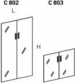 Двери стеклянные С803, фото