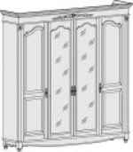 Шафа 4-х дверна з дзеркалом РВ1403, фото