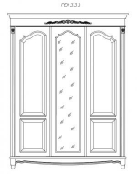 Шафа 3-хдверна з дзеркалом Рів'єра РВ133З, фото