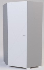 Шкаф угловой Х-22 белый мат_серый, фото