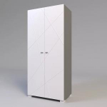 Шкаф Х-02 белый мат_серый, фото