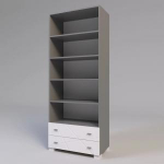 Пенал открытый Х-03 белый мат_серый, фото