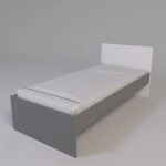 Кровать без ламелей (90*200) Х-09 белый мат_серый, фото