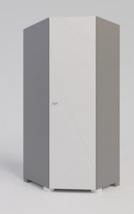 Шкаф угловой Х-23 белый мат_серый, фото