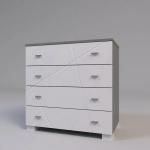 Комод Х-05 белый мат_серый, фото