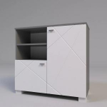 Тумба малая Х-18 белый мат_серый, фото