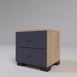 Тумба приліжкова Х-04 графіт_дуб славонія, фото