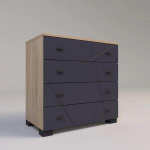 Комод Х-05 графіт_дуб славонія, фото