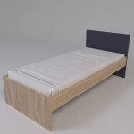 Ліжко без ламелів (90*200) Х-09 графіт_дуб славонія, фото