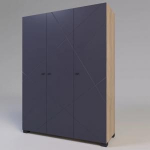 Шафа 3-х дверна Х-27 графіт_дуб славонія, фото