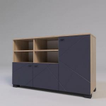 Тумба велика Х-19 графіт_дуб славонія, фото