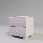 Тумба прикроватная Х-04 розовый_белый, фото