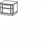 тумба прикроватная 2 ящика, фото