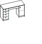 стол косметический с тумбами, фото